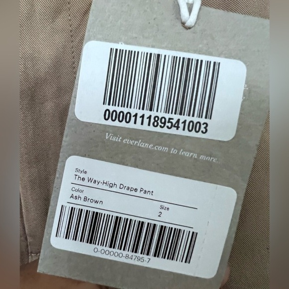 Everlane The Way-High Drape Pant NWT‎ in ash brown size 2 - Picture 4 of 8
